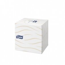 TORK PREMIUM ultra-soft face wipes in cube-shaped box