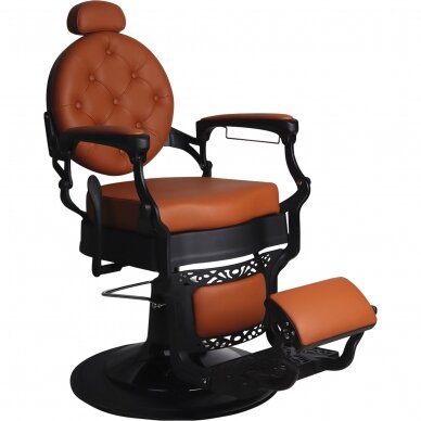 Professional barber chair for hairdressers and beauty salons TOMMY Carmel, brown color