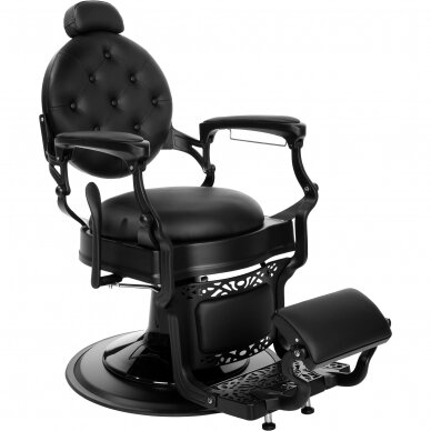 Professional barber chair for hairdressers and beauty salons TOMMY Shadow, black color