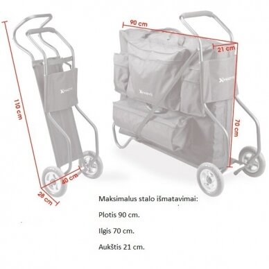 Transport trolley for folding table 1