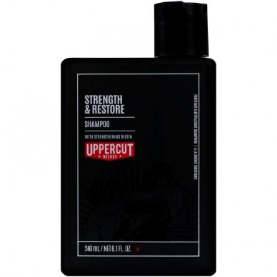 UPPERCUT DELUXE strengthening and restoring hair shampoo for men, 240 ml