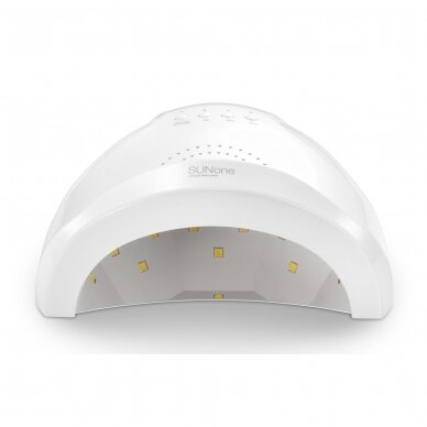 UV/LED manikiūro lempa SUNONE ® su antirefleksiniu nusiimančiu dugnu, 48w (baltos spalvos) 3