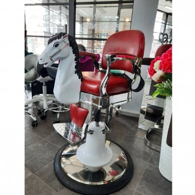 Professional children's hairdressing chair for beauty and barber salons ARKLIUKAS, burgundy 7