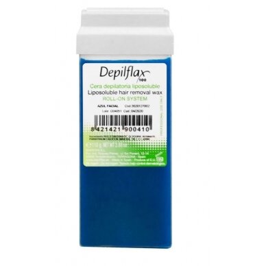 DEPILFLAX professional wax cartridge for depilation with azulene, 110 g.