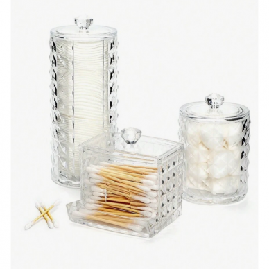 Cosmetic holder set CLEAR