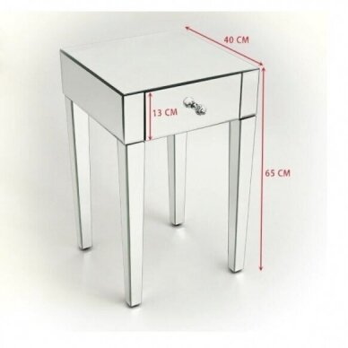 Mirrored bedside coffee table/dresser (exhibition item) 1