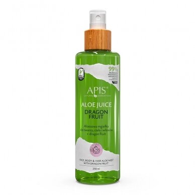 APIS BODY AND FACE MIST увлажняющий и защитный спрей для лица, тела и волос NATURAL ALOE VERA MIST + Dragon Fruit, 250 мл