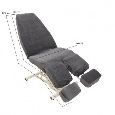 Velor cover for pedicure chair with separate legs (wide color palette) 7