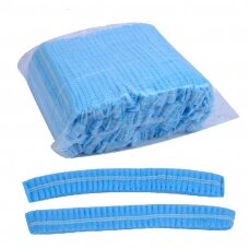 Disposable non-woven caps VELVET, blue color 100 pcs.