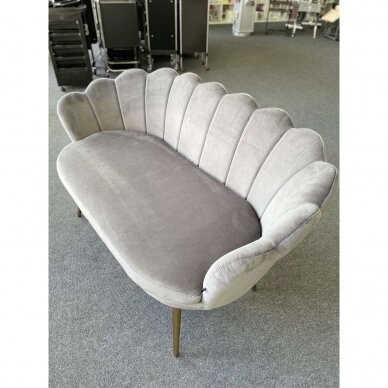 Beauty salon waiting sofa REY, gray velor 7