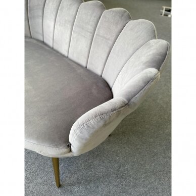 Beauty salon waiting sofa REY, gray velor 9