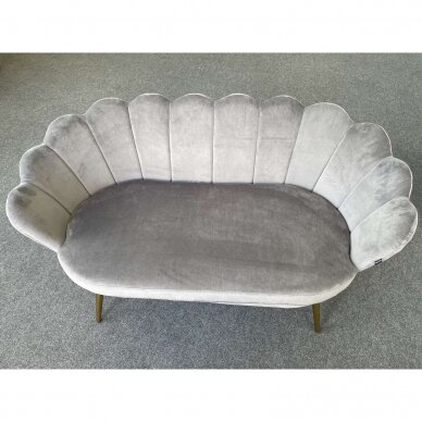 Beauty salon waiting sofa REY, gray velor 11