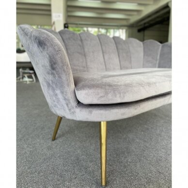 Beauty salon waiting sofa REY, gray velor 14