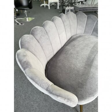 Beauty salon waiting sofa REY, gray velor 16