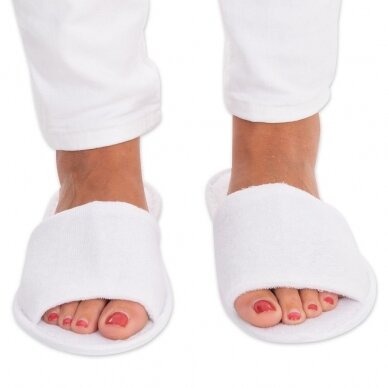 Disposable Terry Open Toe Slippers (10 Pairs) 3