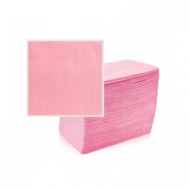 Disposable waterproof napkins VELVET (33*48 cm), 50 pcs., pink color