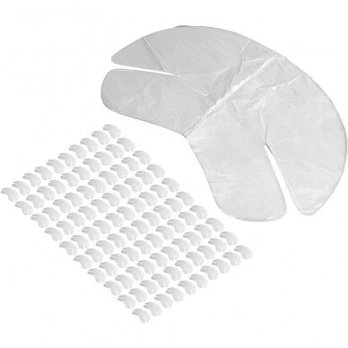 Disposable polyethylene neck masks for cosmetic procedures, 100 pcs.