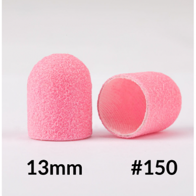 PODO ALLEMED profesionalūs vienkartiniai pedikiūro antgaliai, 13 mm, #150, 10 vnt. PINK 1