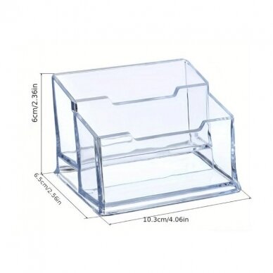 Business card stand, transparent 1