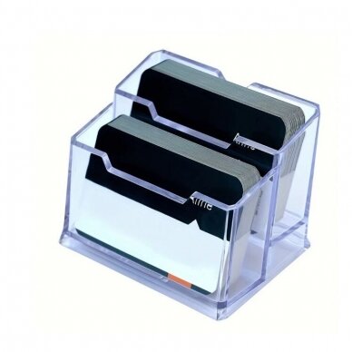 Business card stand, transparent 2