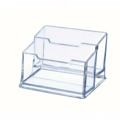 Business card stand, transparent