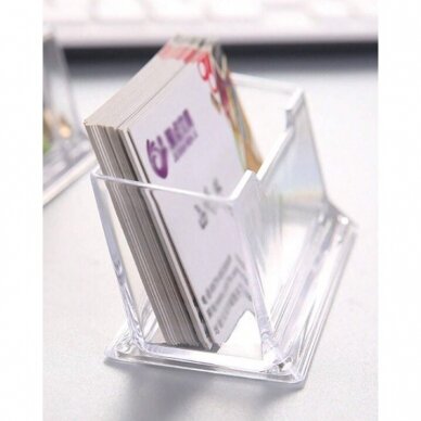 Business card stand, transparent  1