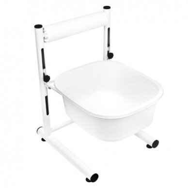 Professional pedicure bath for podiatric work with adjustable height, white color