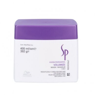 WELLA SP VOLUMIZE Apimties suteikianti plaukų kaukė, 400 ml.