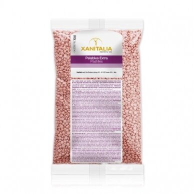 XANITALIA depilatory wax granules for extremely sensitive areas TALC ROSE, 800 g.