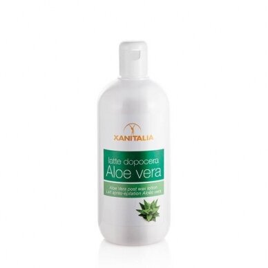 XANITALIA losjonas po depiliacijos, Aloe vera. Pašalina vaško likučius nuo odos, 500 ml