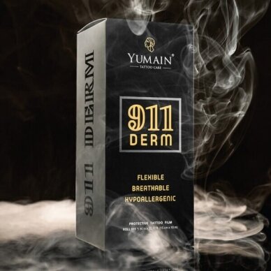 YUMAIN TATTOO CARE 911 DERM прозрачные защитные, клейкие медицинские повязки для заживления татуировок 15см*10м 2