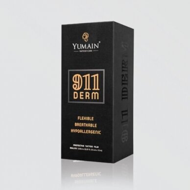 YUMAIN TATTOO CARE 911 DERM прозрачные защитные, клейкие медицинские повязки для заживления татуировок 15см*10м 1