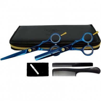 GEPARD professional scissors set for hairdressers BLUOS 5.5