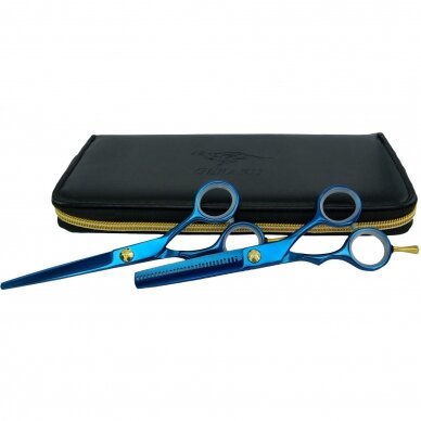 GEPARD professional scissors set for hairdressers BLUOS 5.5  1